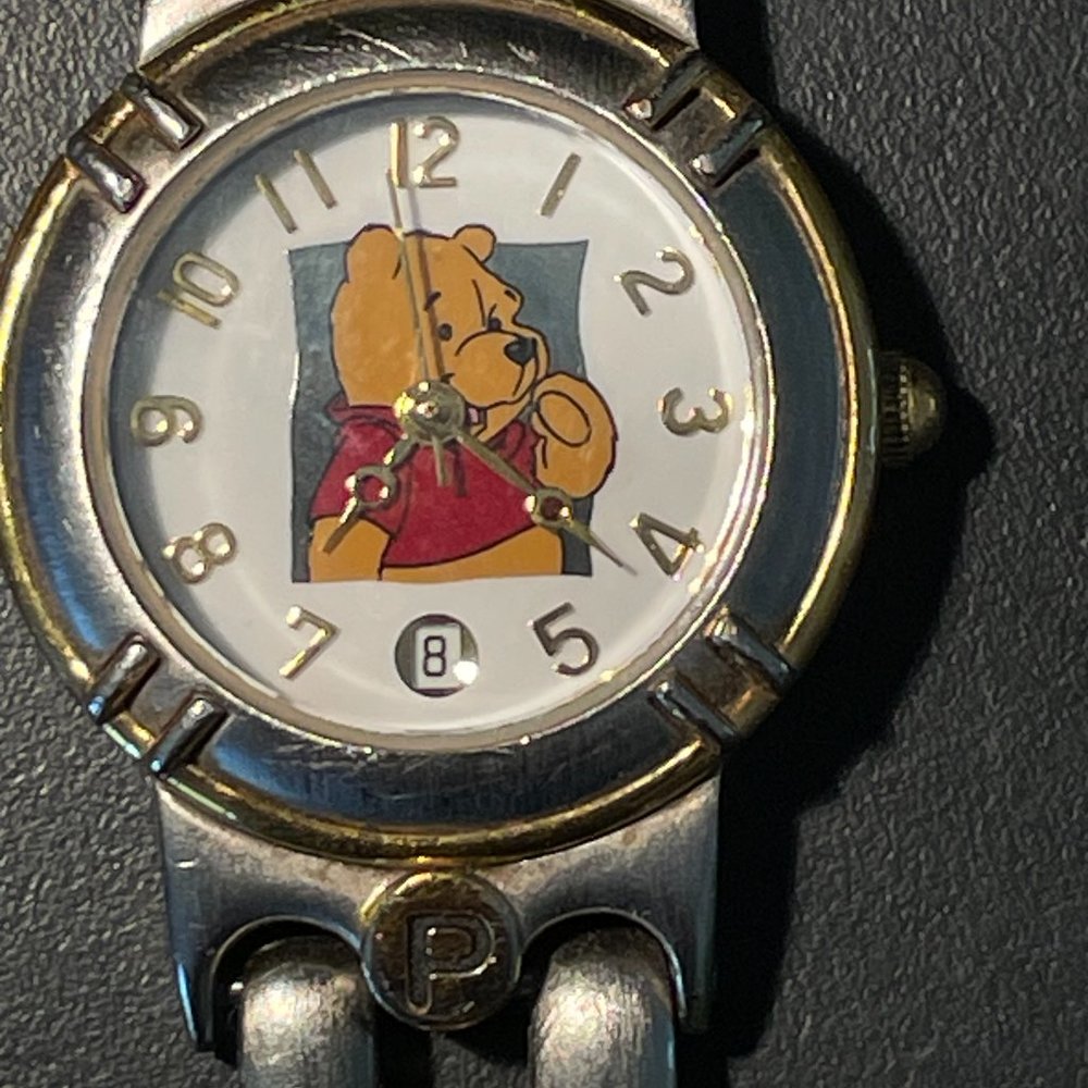 Vintage Disney Winnie the Pooh Bear gold silver rare watch - Picture 2 of 10